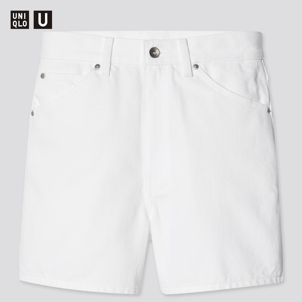 Uniqlo U high waisted denim shorts